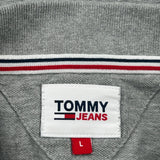 Tommy Jeans Polo Shirt - Large Grey Cotton