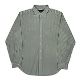 Ralph Lauren Striped Shirt - XL Green Cotton