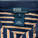 Age 5 Polo By Ralph Lauren Striped Polo Shirt - XS Navy Cotton