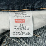Wrangler Denim Shorts - 31W 10L Dark Wash Cotton