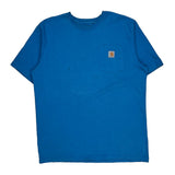Carhartt T-Shirt - Large Blue Cotton