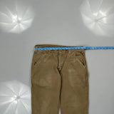 Carhartt Carpenter Trousers - 32W 30L Beige Cotton