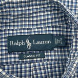 Ralph Lauren Checked Shirt - Large Blue Cotton