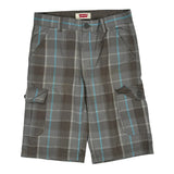 Levis Checked Cargo Shorts - 30W 12L Grey Cotton Blend