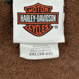 Harley Davidson Graphic Sweatshirt - 2XL Brown Cotton Blend