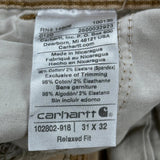 Carhartt Carpenter Trousers - 31W 31L Beige Cotton