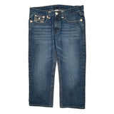 True Religion Contrast Stitch Jeans - 38W 26L Blue Cotton