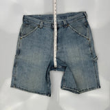 Lee Carpenter Shorts - 36W 11L Blue Denim