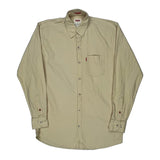 Manhattan Slim Levis Slim Shirt - XL Beige Cotton