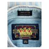 Ralph Lauren Striped Shirt - Large Blue Cotton