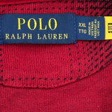 Polo By Ralph Lauren Checked 1/4 Zip - 2XL Red Cotton