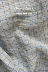 Linen sleeveless summer dress HAZEL XS Checkered