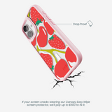 Clear Cherry Berry iPhone 17 Case With Petal Pink Ridge (MagSafe included)