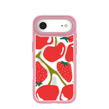 Clear Cherry Berry iPhone Air Case With Petal Pink Ridge (MagSafe included)