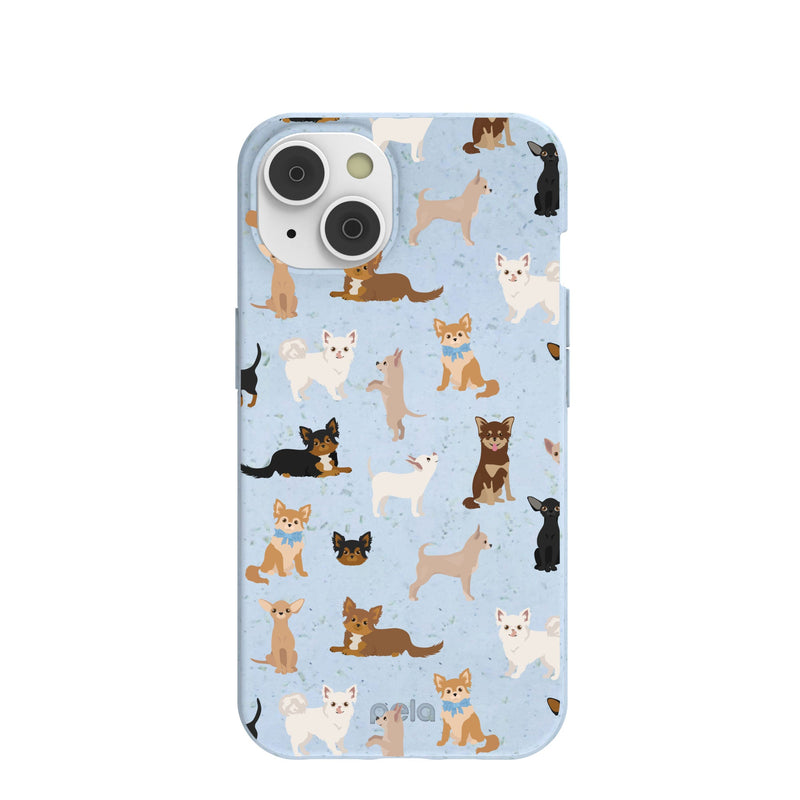Powder Blue Chihuahua Charms iPhone 14 Case