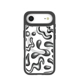 Clear Chrome Doodles iPhone Air Case With Noir Ridge (MagSafe included)