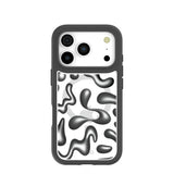 Clear Chrome Doodles iPhone 17 Pro Case With Noir Ridge (MagSafe included)