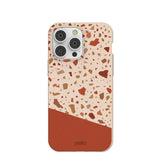 Seashell Clay Terrazzo iPhone 14 Pro Max Case