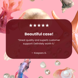 Clear Aqua Dreams iPhone 17 Pro Max Case With Petal Pink Ridge (MagSafe included)