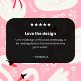 Clear Swan Garden iPhone 17 Pro Case With Petal Pink Ridge (MagSafe included)