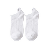 Anyfootwear 5 Pairs One Size 4-5 White Fashion Funny Unisex Cotton Short Socks 3D Stereoscopic Heel Embroidery Cute Candy Color Casual Socks