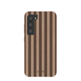 Chocolate Brown Cocoa Stripes Samsung Galaxy S23 Case