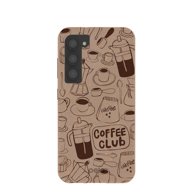 Chocolate Brown Coffee Club Samsung Galaxy S23 Case