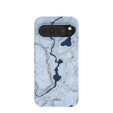 Powder Blue Contour Lines Google Pixel 10 Pro XL Case