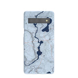 Powder Blue Contour Lines Google Pixel 7a Case