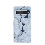Powder Blue Contour Lines Google Pixel 7 Case
