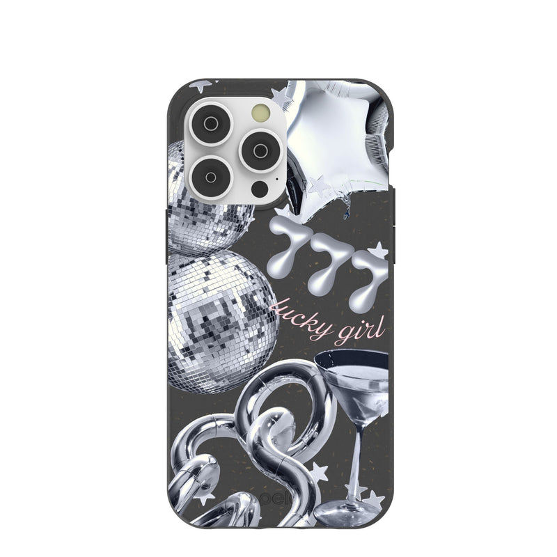 Black Cosmic Luck iPhone 14 Pro Max Case
