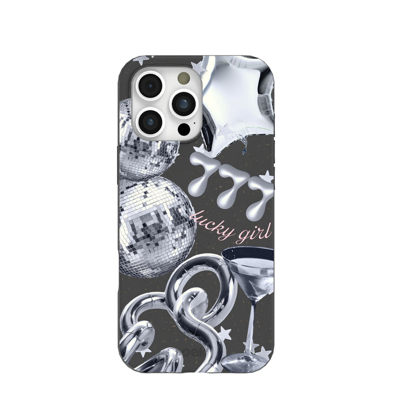 Black Cosmic Luck iPhone 16 Pro Max Case