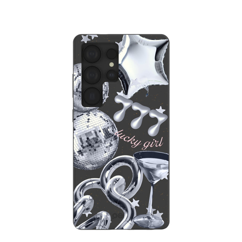 Black Cosmic Luck Samsung Galaxy S25 Ultra Case