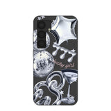 Black Cosmic Luck Samsung Galaxy S25 Case