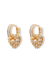 Earring Puzzle Heart Gold