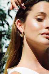 Earring Puzzle Heart Gold