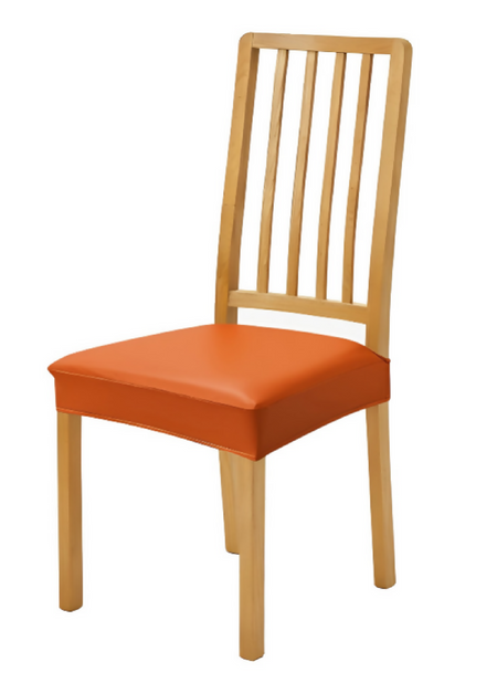 Anyseat Orange PU Leather Chair Cover – Slipcover for Dining, Kitchen, Hotel, Banquet & Living Room Chairs
