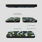 Black Curve and Flow Samsung Galaxy S25 Case