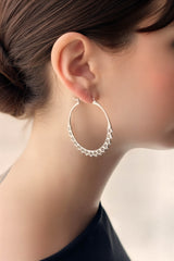 Calla  Hoops Silver Medium