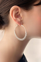 Calla  Hoops Silver Medium