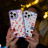 Clear Candy Cane Chaos iPhone 16 Pro Case With Lavender Ridge