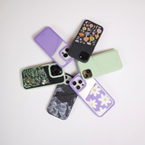 Herbarium Black Phone Case Card Holder 