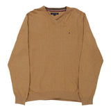 Tommy Hilfiger V-neck Jumper - XL Beige Cotton