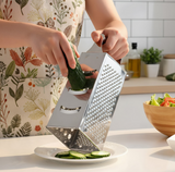 Anygleam Silver Stainless Steel Food Slicer – Multi-Function Kitchen Tool for Fruits, Vegetables & More
