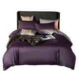 Anycozy King Bed Sheet Set – Purple & Light Grey Ultra‑Soft Luxury Egyptian Cotton Bedding Cover, 6‑Piece Ensemble