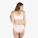 Back Support Full Coverage Wireless Organic Cotton bra (Champagne & Black) - Juliemay Lingerie