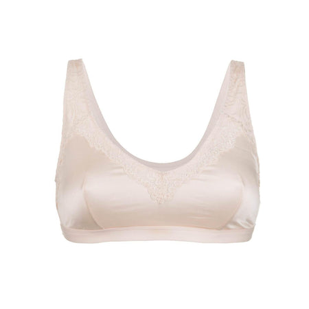 Back Support Full Coverage Wireless Organic Cotton bra (Champagne & Black)