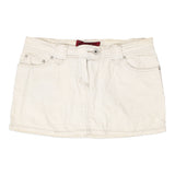 Vintage cream Blasting Mini Skirt - womens 32" waist