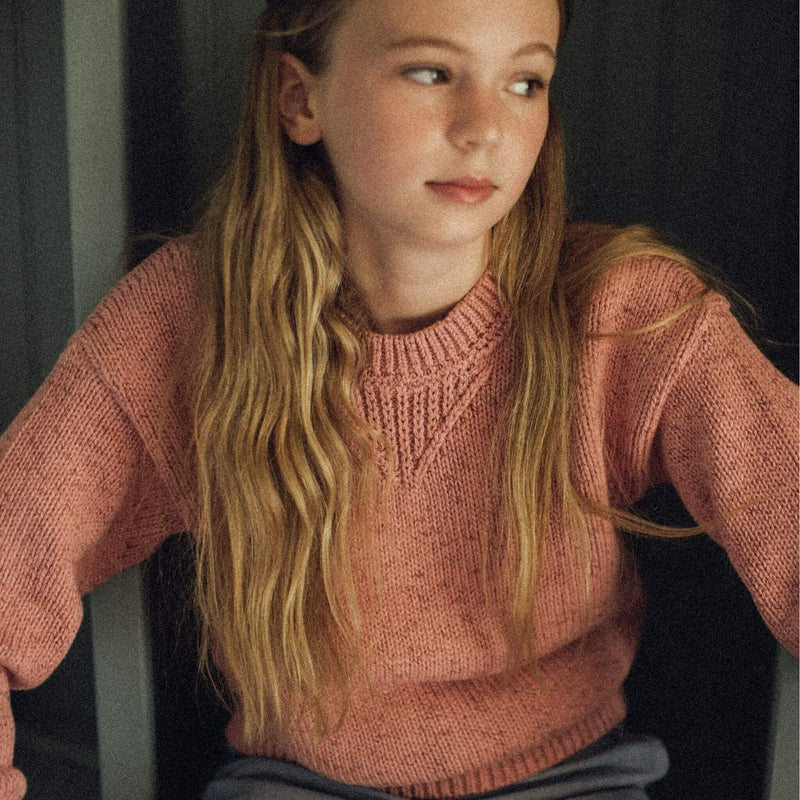 Chunky Marled Cotton Sweater