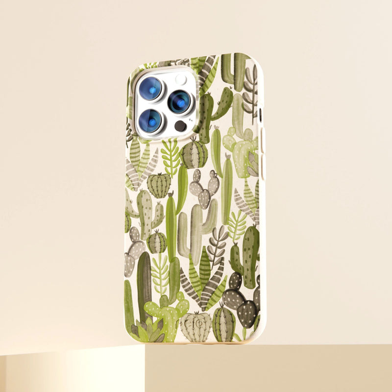 Seashell Succulent Cacti iPhone 15 Pro Max Case